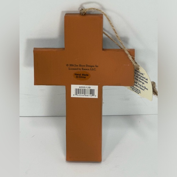 Jim Shore Bas Relief Cross with Holy Family Scene Hanging Ornament - Picture 2 of 5